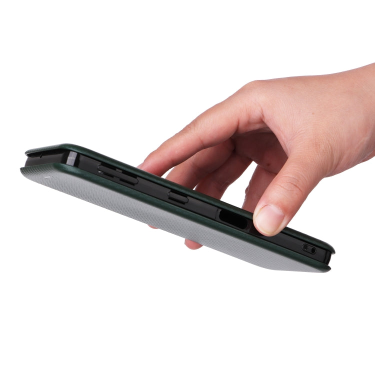 For Sharp Aquos Sense7 Plus Carbon Fiber Texture Flip Leather Phone Case