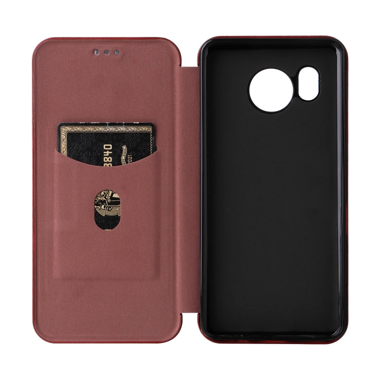 For Sharp Aquos Sense7 Plus Carbon Fiber Texture Flip Leather Phone Case