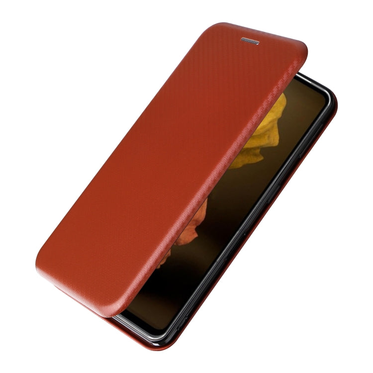 For Sharp Aquos Sense7 Plus Carbon Fiber Texture Flip Leather Phone Case