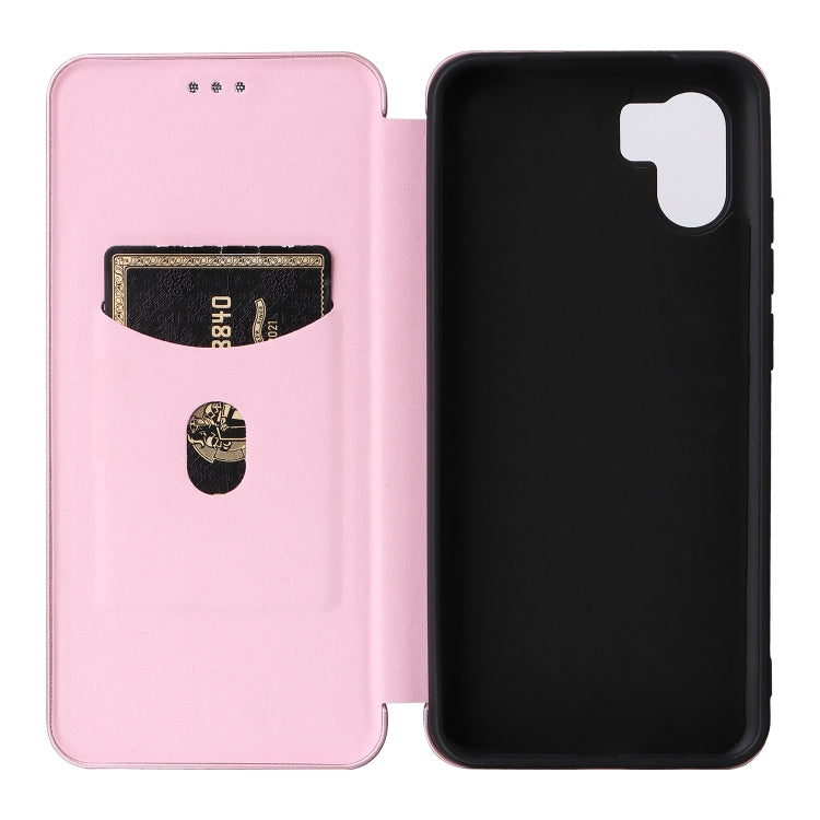 For Xiaomi Redmi A1 4G Carbon Fiber Texture Flip Leather Phone Case