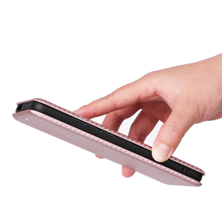 For Xiaomi Redmi A1 4G Carbon Fiber Texture Flip Leather Phone Case