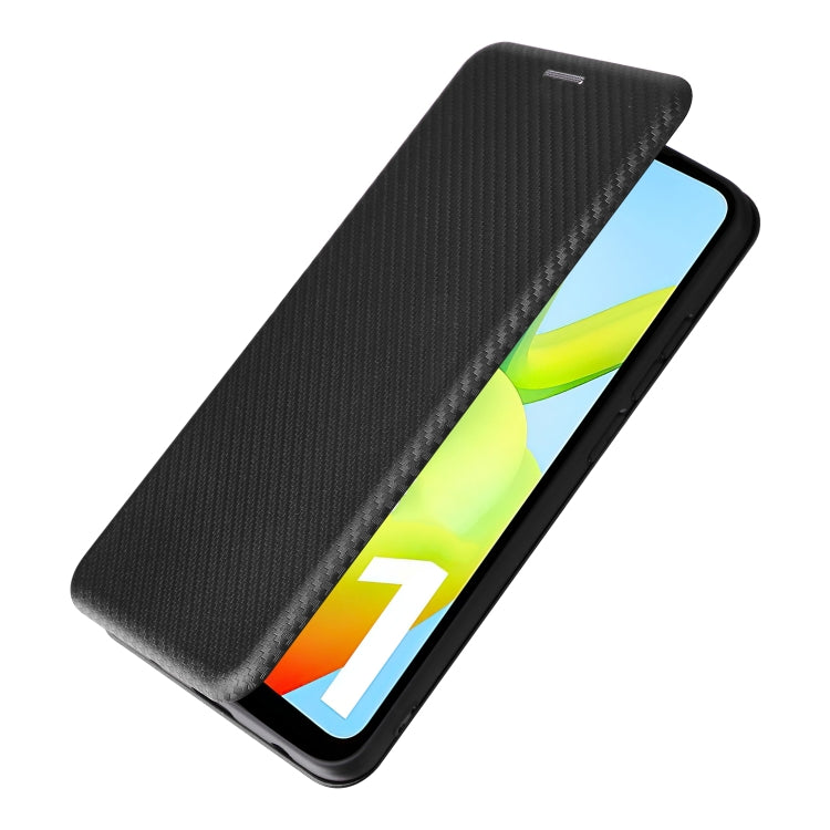 For Xiaomi Redmi A1 4G Carbon Fiber Texture Flip Leather Phone Case
