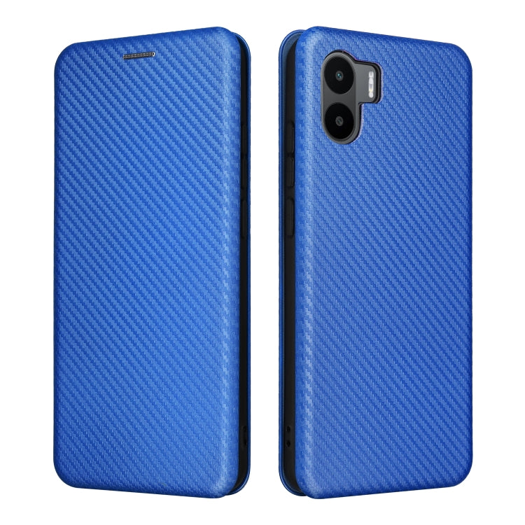For Xiaomi Redmi A1 4G Carbon Fiber Texture Flip Leather Phone Case