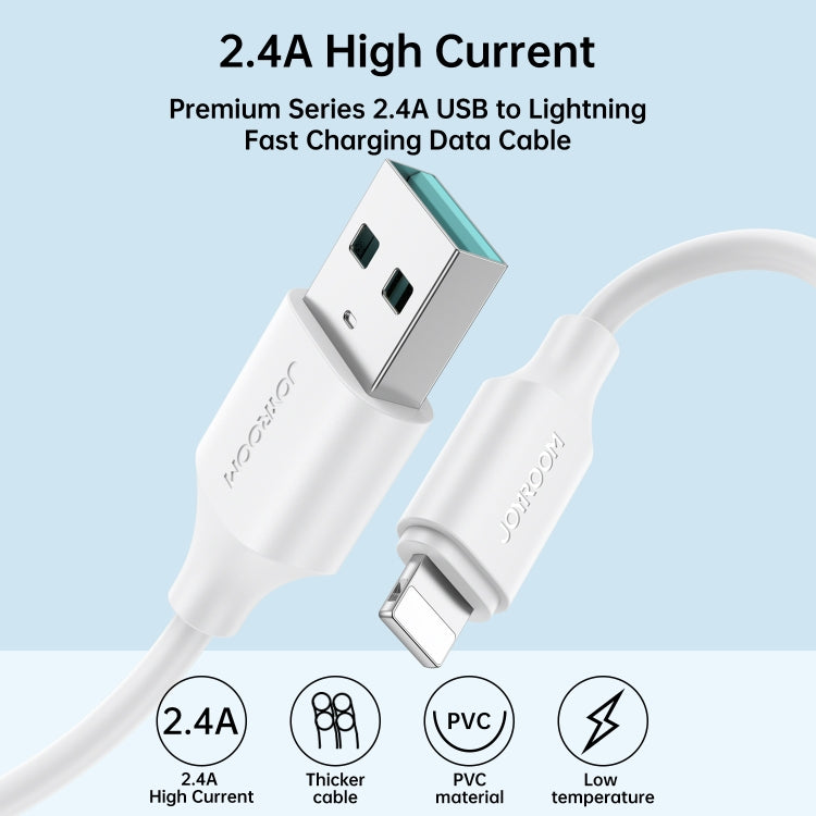 JOYROOM S-UL012A9 2.4A USB to 8 Pin Fast Charging Data Cable, Length:2m