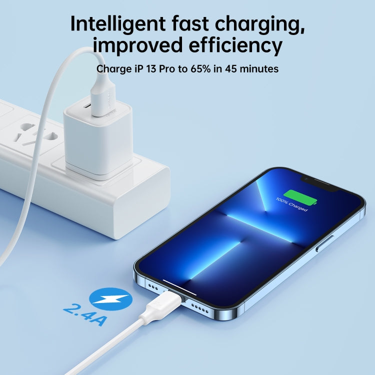 JOYROOM S-UL012A9 2.4A USB to 8 Pin Fast Charging Data Cable, Length:2m