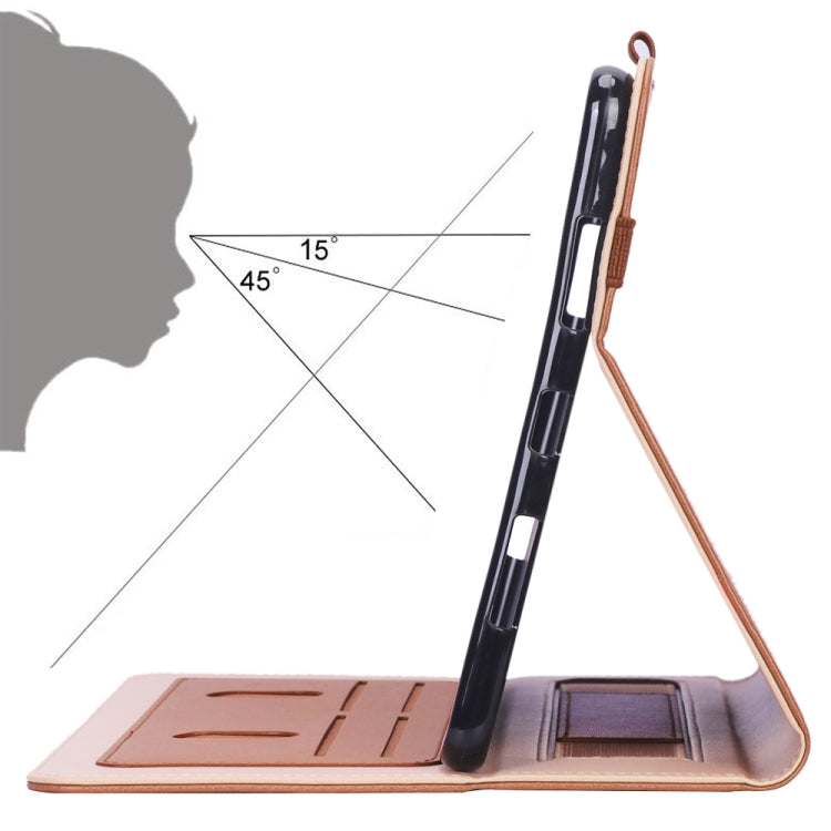 WY-2099 For Huawei MatePad Pro 10.8 inch 2019 Business Vintage Texture TPU Tablet PC Protective Cover with Bracket & Hand Support & Card Slots Function, without Sleep Function