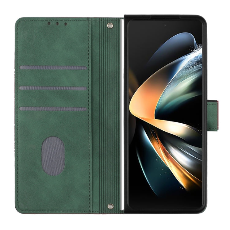 For Samsung Galaxy Z Fold4 Crossbody 3D Embossed Flip Leather Phone Case