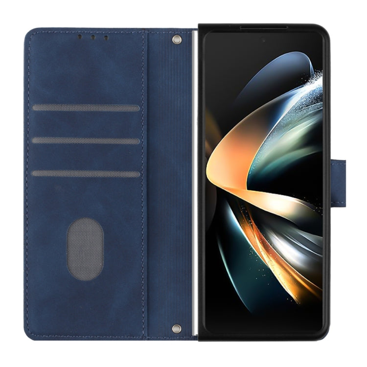 For Samsung Galaxy Z Fold4 Crossbody 3D Embossed Flip Leather Phone Case