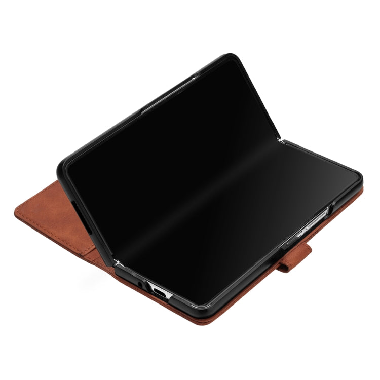 For Samsung Galaxy Z Fold4 Crossbody 3D Embossed Flip Leather Phone Case