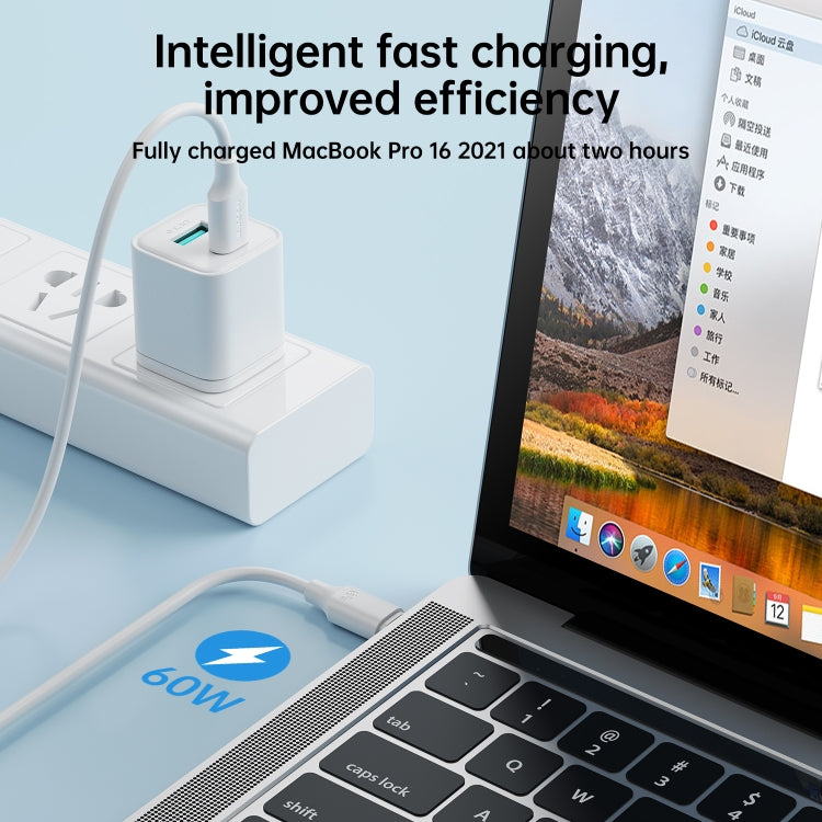 JOYROOM S-CC060A9 60W USB-C/Type-C to USB-C/Type-C Fast Charging Data Cable, Length: 1m