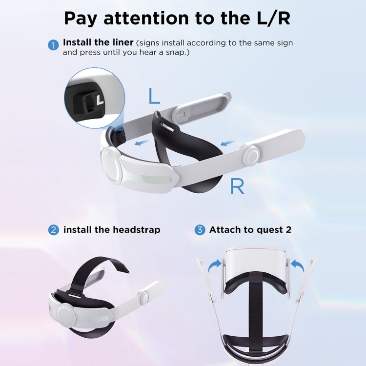 JOYROOM JR-QS1 For Oculus Quest 2 Adjustable VR Glasses Comfort Head Strap