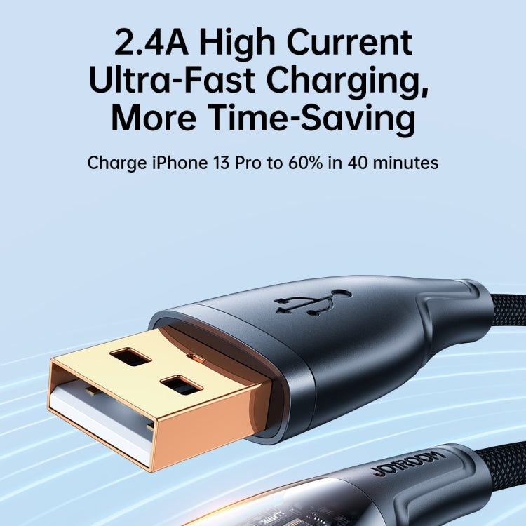 JOYROOM S-UL012A3 2.4A USB to 8 Pin Intelligent Power-Off Fast Charging Data Cable, Length:1.2m