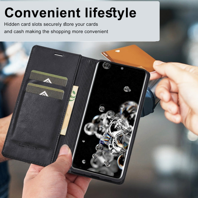 For Samsung Galaxy S20 Ultra LC.IMEEKE RFID Anti-theft Leather Phone Case