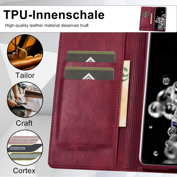 For Samsung Galaxy S20 Ultra LC.IMEEKE RFID Anti-theft Leather Phone Case