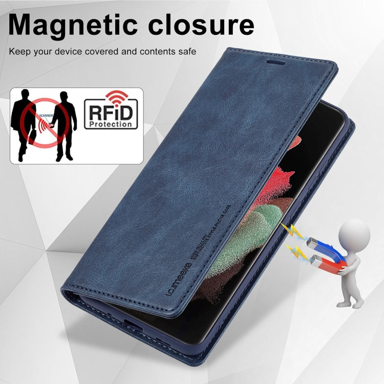 For Samsung Galaxy S21 Ultra 5G LC.IMEEKE RFID Anti-theft Leather Phone Case