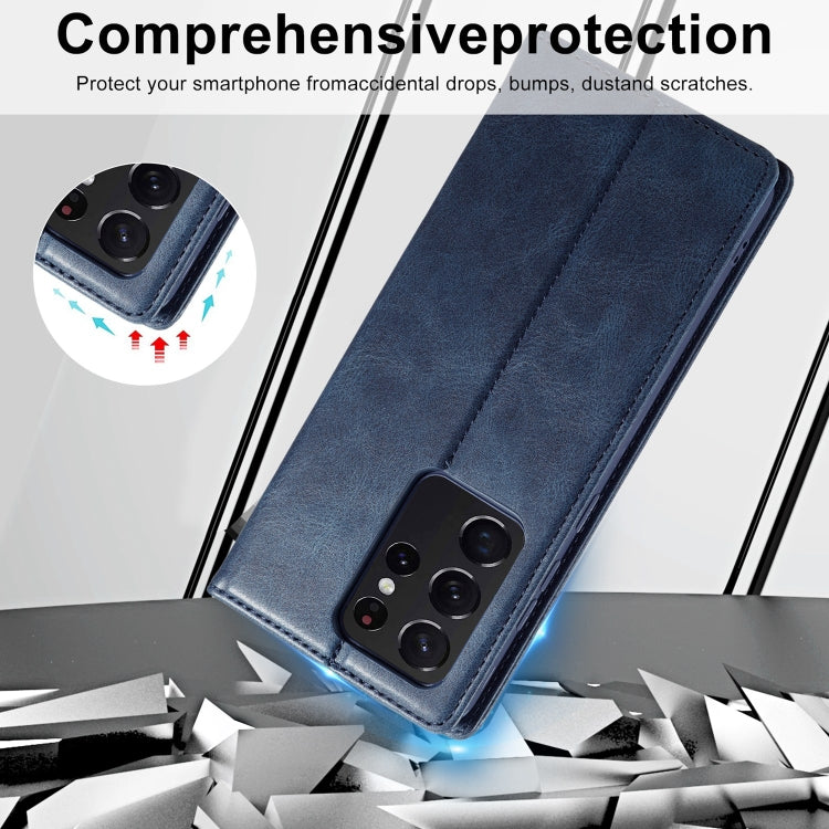 For Samsung Galaxy S21 Ultra 5G LC.IMEEKE RFID Anti-theft Leather Phone Case
