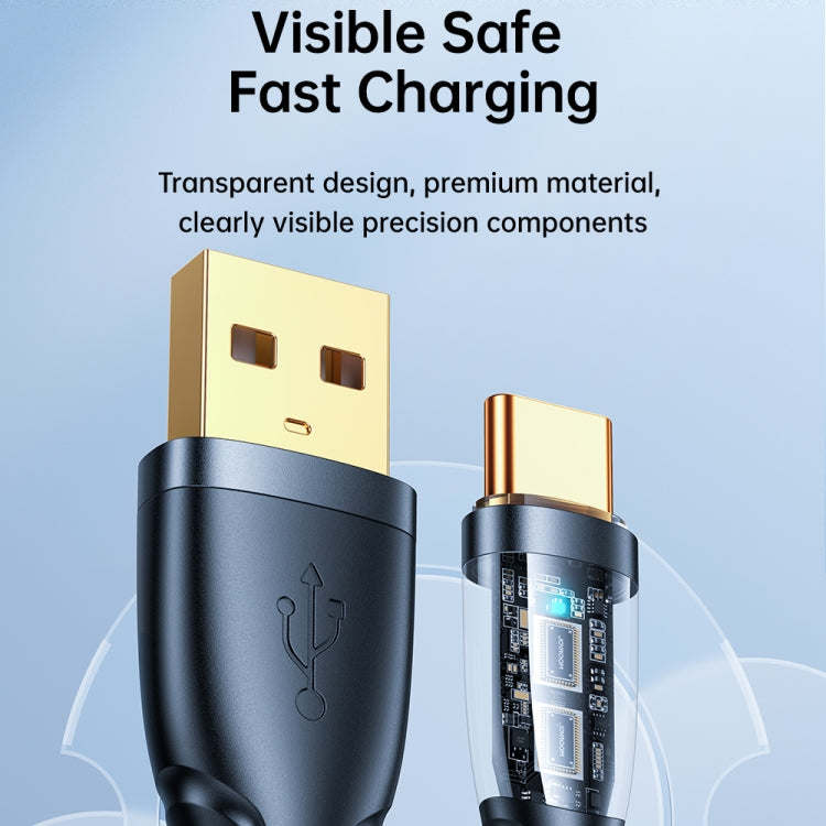JOYROOM S-UC027A3 3A USB to USB-C/Type-C Intelligent Power-Off Fast Charging Data Cable, Length:1.2m