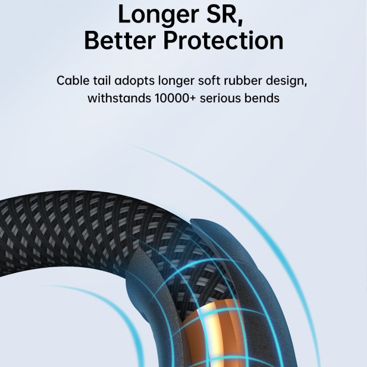 JOYROOM S-UC027A3 3A USB to USB-C/Type-C Intelligent Power-Off Fast Charging Data Cable, Length:1.2m