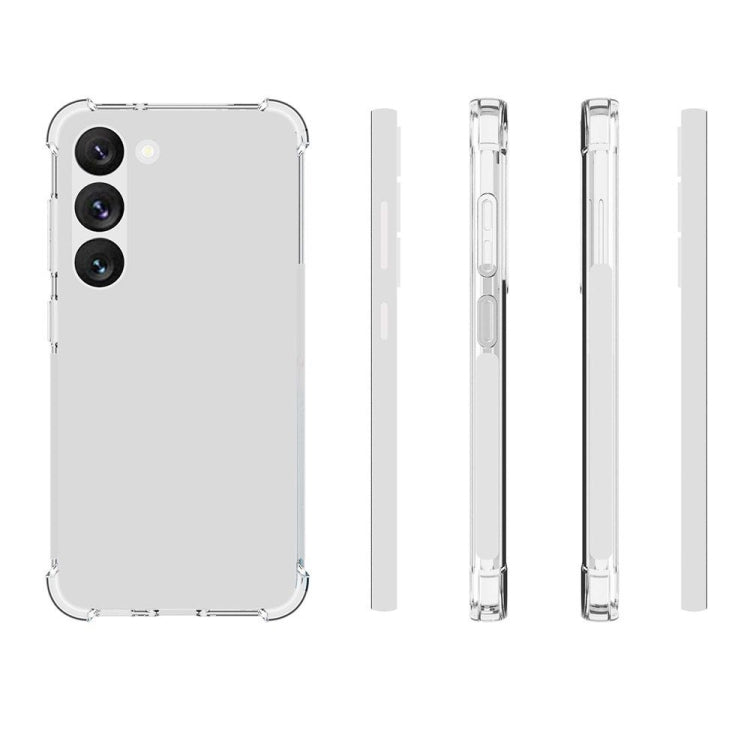 For Samsung Galaxy S23 5G Shockproof Non-slip Thickening TPU Phone Case(Transparent)