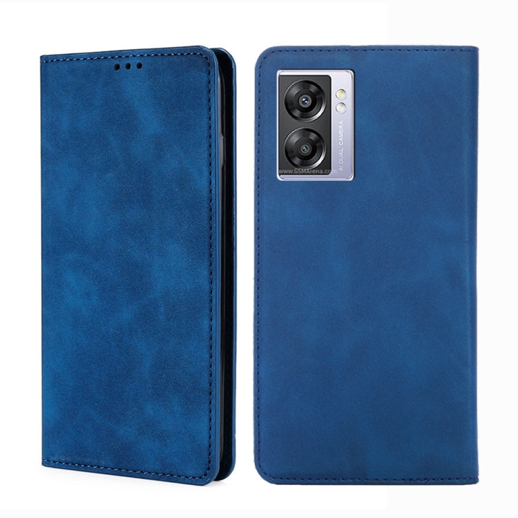 For OPPO K10 5G Global Skin Feel Magnetic Flip Leather Phone Case