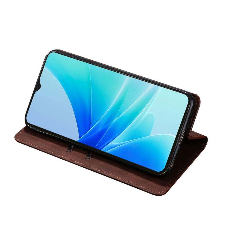 For vivo Y52t Skin Feel Magnetic Flip Leather Phone Case