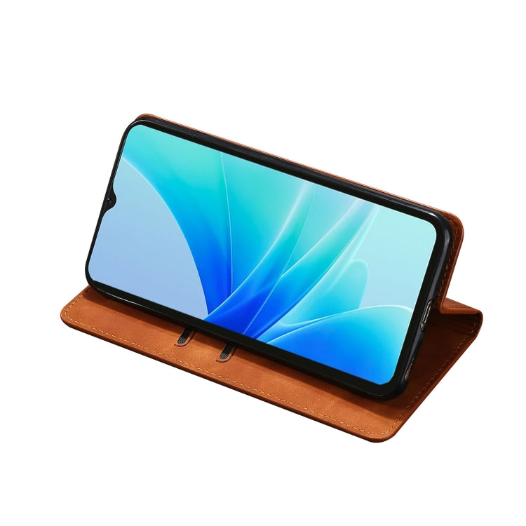 For vivo Y52t Skin Feel Magnetic Flip Leather Phone Case