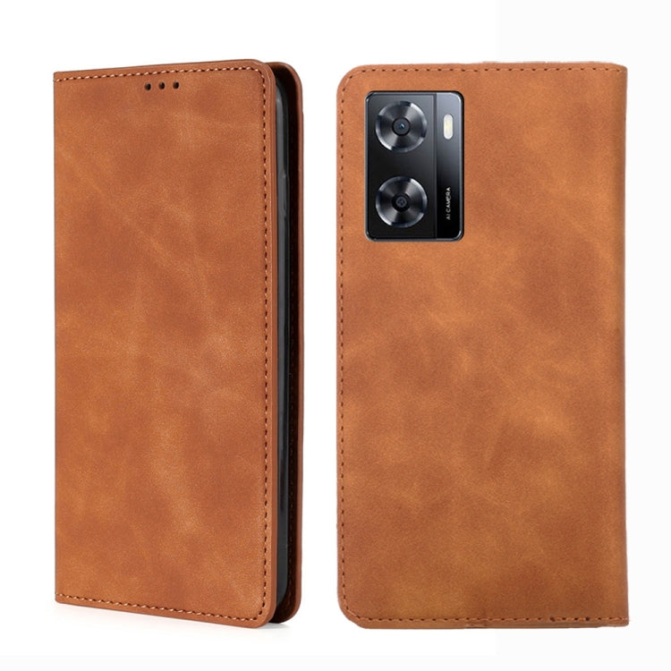 For OnePlus Nord N20 SE 4G Skin Feel Magnetic Flip Leather Phone Case