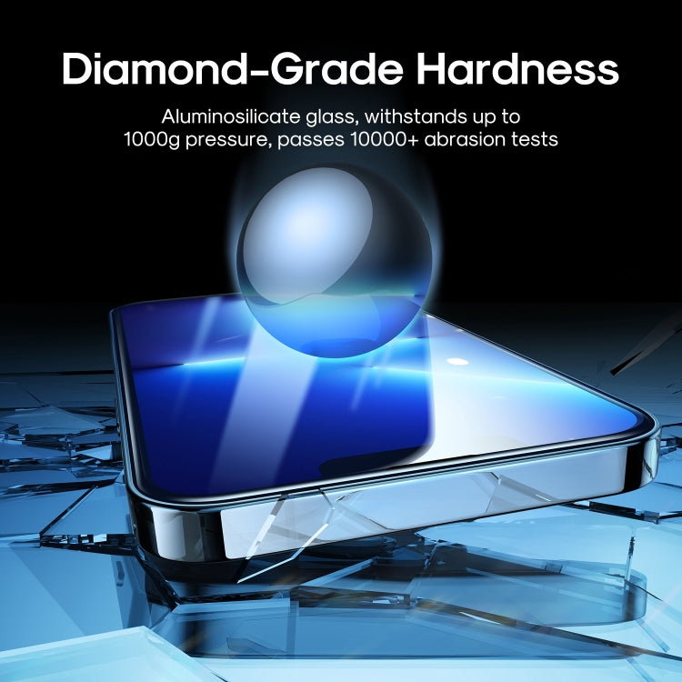 For iPhone 14 JOYROOM JR-H01 2.5D Screen Printing Full Screen Black Edge Tempered Glass Film