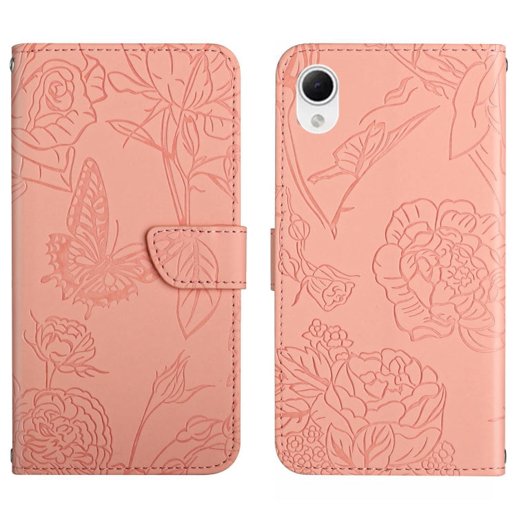For Samsung Galaxy A23e/A23s HT03 Skin Feel Butterfly Embossed Flip Leather Phone Case
