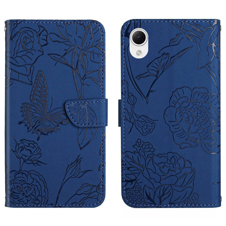 For Samsung Galaxy A23e/A23s HT03 Skin Feel Butterfly Embossed Flip Leather Phone Case