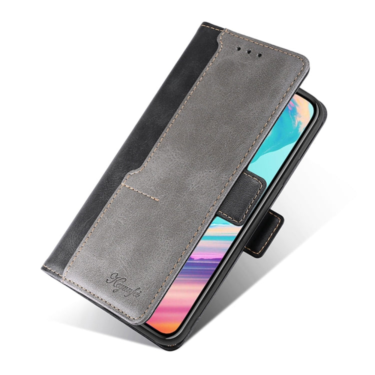 For OnePlus Nord N20 SE 4G Contrast Color Side Buckle Leather Phone Case
