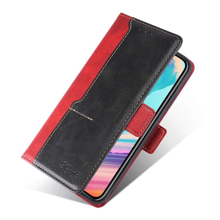 For OnePlus Nord N20 SE 4G Contrast Color Side Buckle Leather Phone Case