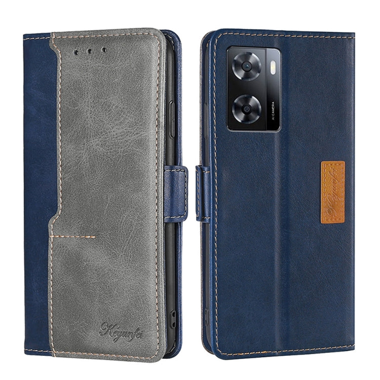 For OnePlus Nord N20 SE 4G Contrast Color Side Buckle Leather Phone Case