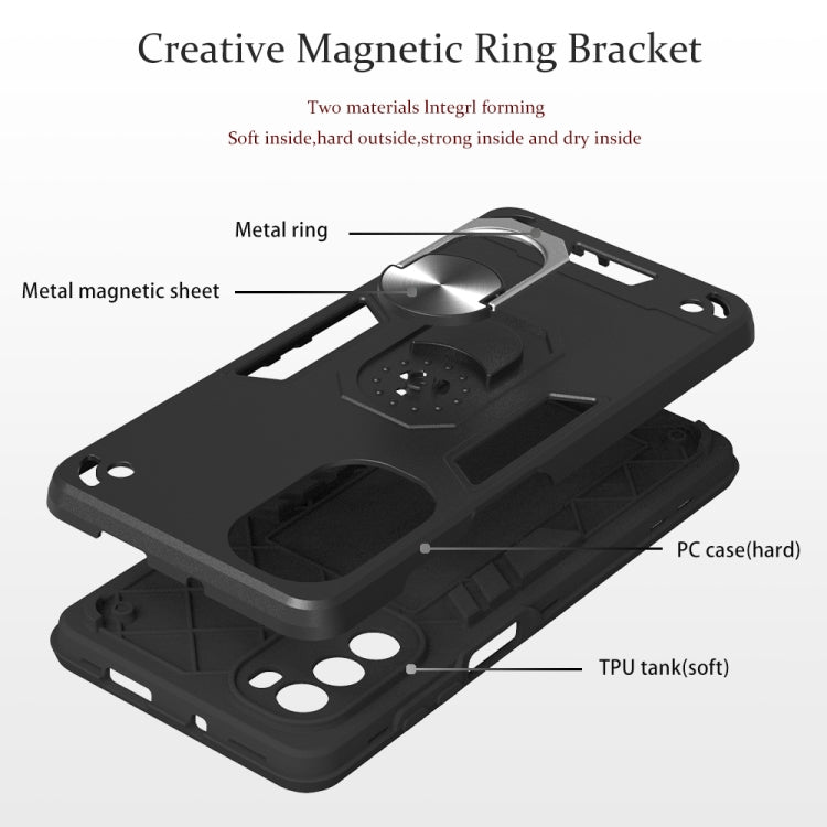 For Motorola Moto G62 5G 2 in 1 Armour Series PC + TPU Protective Phone Case