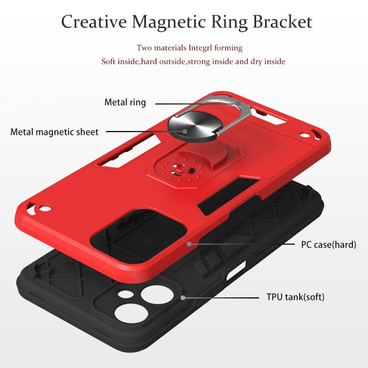 For Tecno Spark 9T Global/KH6 2 in 1 Armour Series PC + TPU Protective Phone Case
