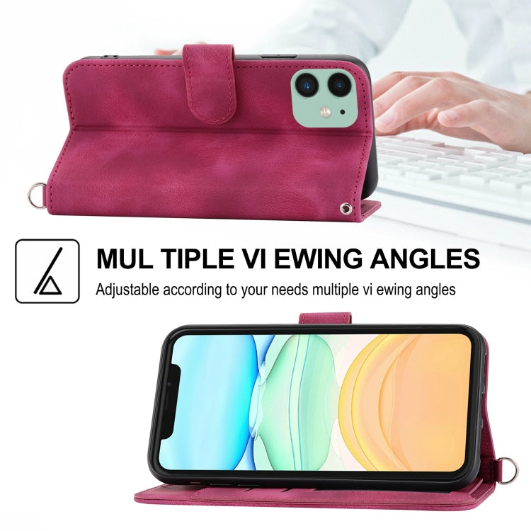 For iPhone 13 mini Skin-feel Flowers Embossed Wallet Leather Phone Case