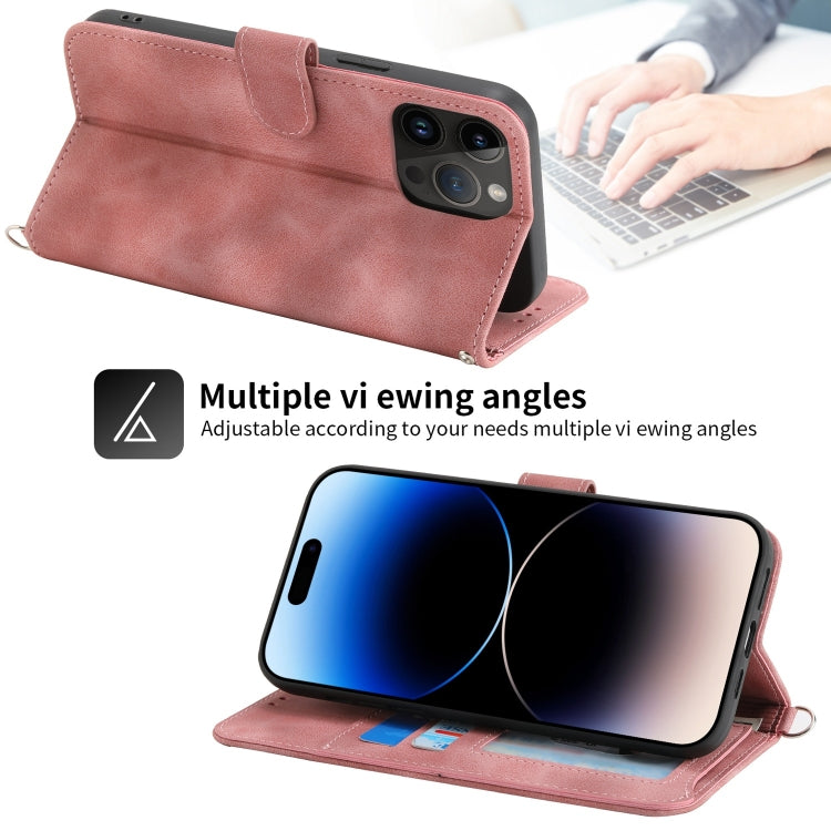 For iPhone 11 Pro Max Skin-feel Flowers Embossed Wallet Leather Phone Case