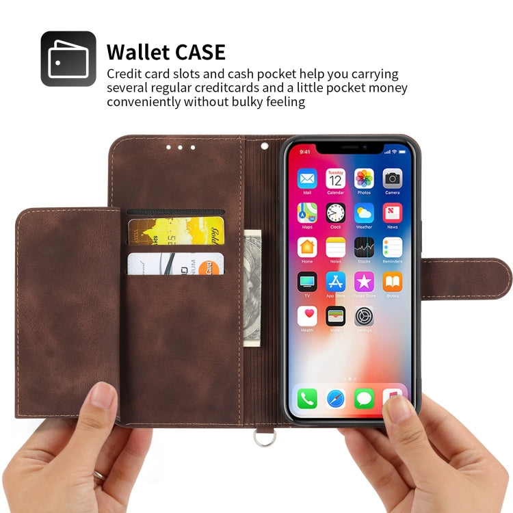 For iPhone XS Max Skin-feel Flowers Embossed Wallet Leather Phone Case