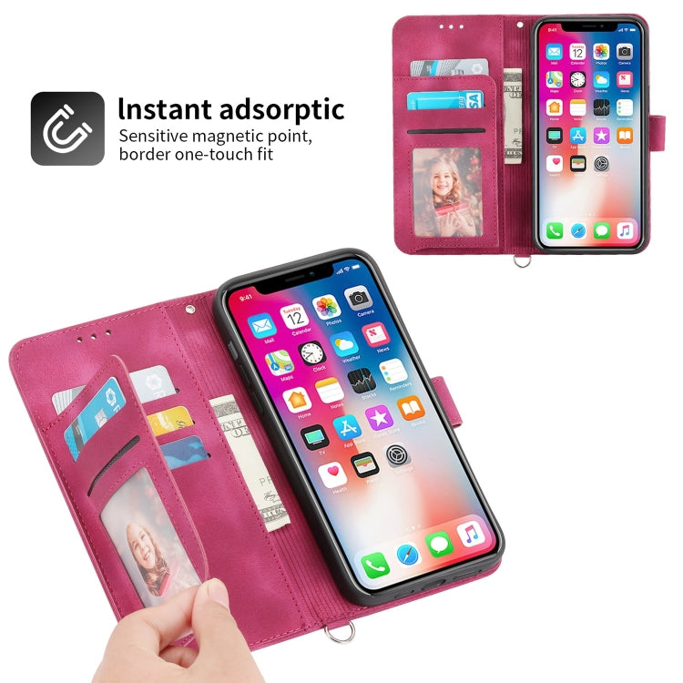 For iPhone XS / X Skin-feel Flowers Embossed Wallet Leather Phone Case