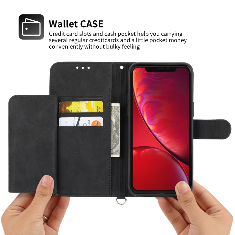 For iPhone XR Skin-feel Flowers Embossed Wallet Leather Phone Case