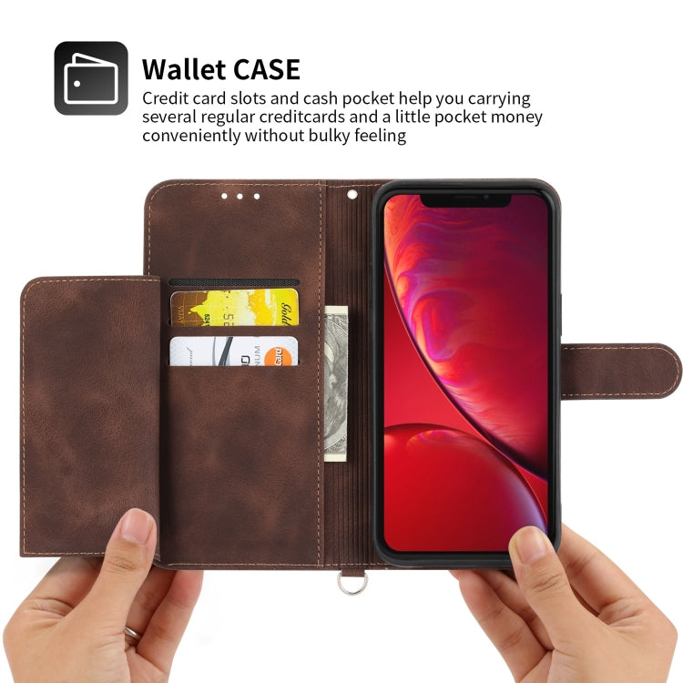 For iPhone XR Skin-feel Flowers Embossed Wallet Leather Phone Case