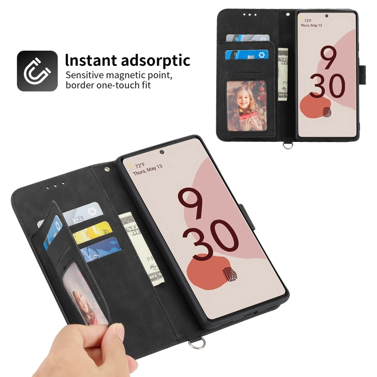 For Google Pixel 7 5G Skin-feel Flowers Embossed Wallet Leather Phone Case