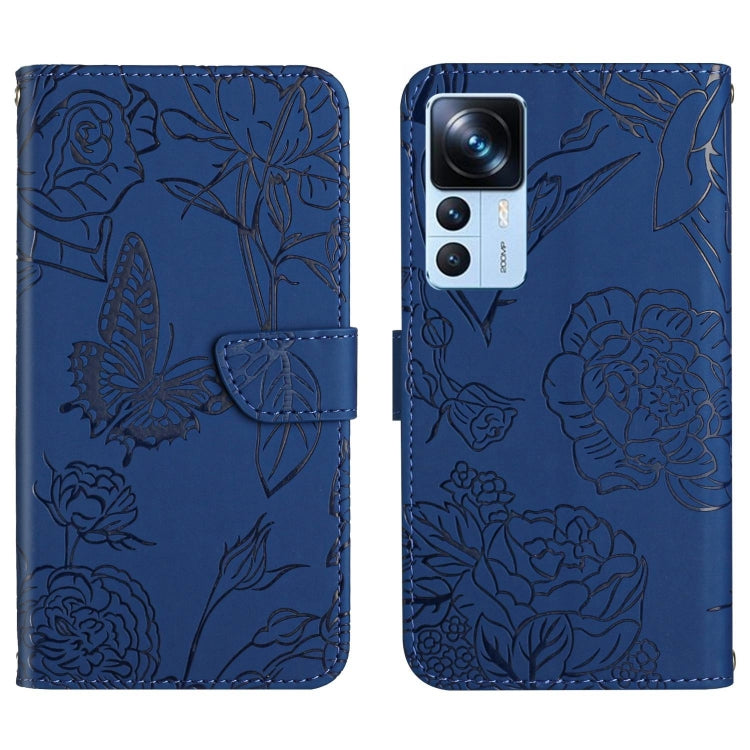 For Xiaomi Redmi K50 Ultra/12T/12T Pro HT03 Skin Feel Butterfly Embossed Flip Leather Phone Case