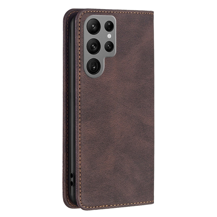 For Samsung Galaxy S23 Ultra 5G Magnetic RFID Blocking Anti-Theft Leather Phone Case