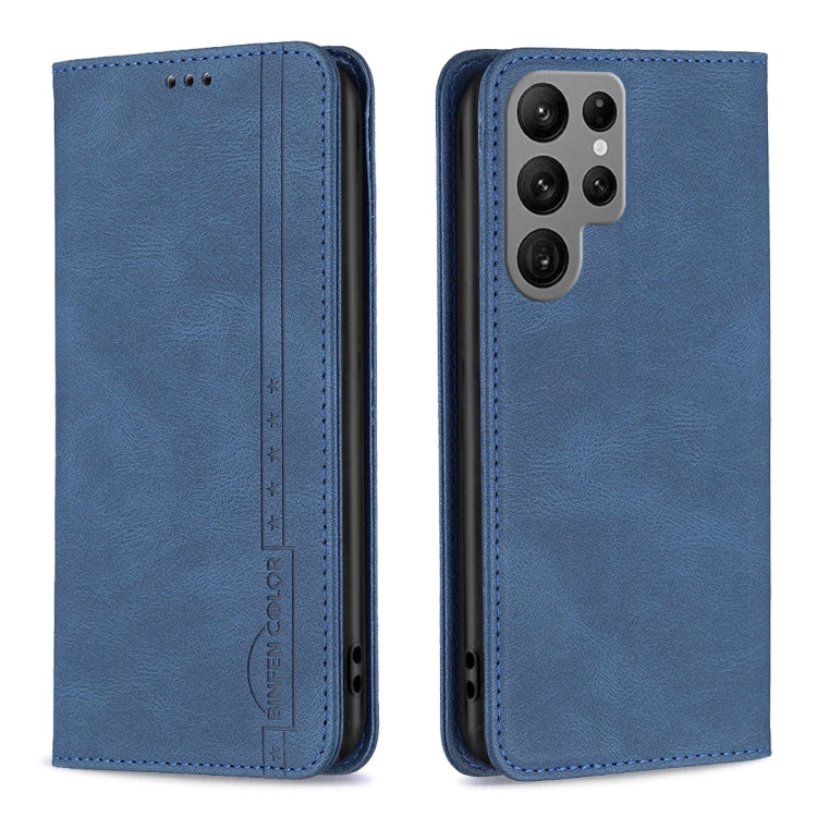 For Samsung Galaxy S23 Ultra 5G Magnetic RFID Blocking Anti-Theft Leather Phone Case