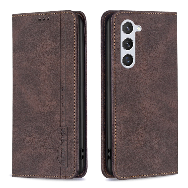 For Samsung Galaxy S23 5G Magnetic RFID Blocking Anti-Theft Leather Phone Case