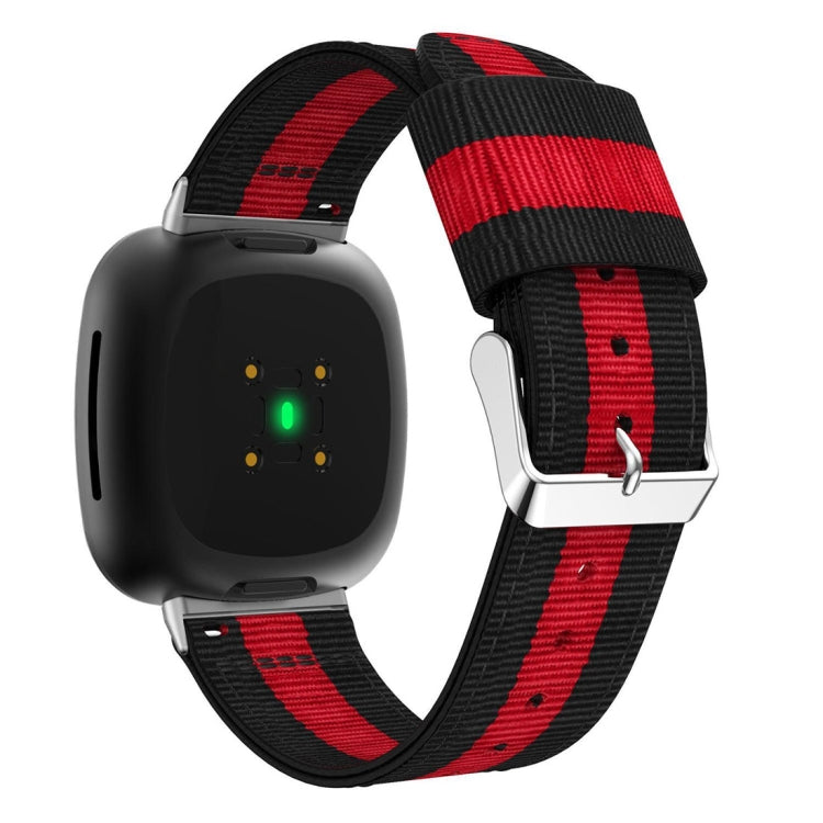 For Fitbit Versa 4 / Sense 2 Universal Stripe Nylon Watch Band