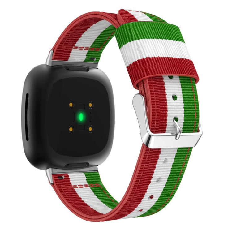 For Fitbit Versa 4 / Sense 2 Universal Stripe Nylon Watch Band