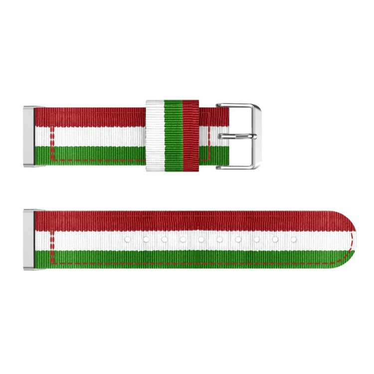 For Fitbit Versa 4 / Sense 2 Universal Stripe Nylon Watch Band