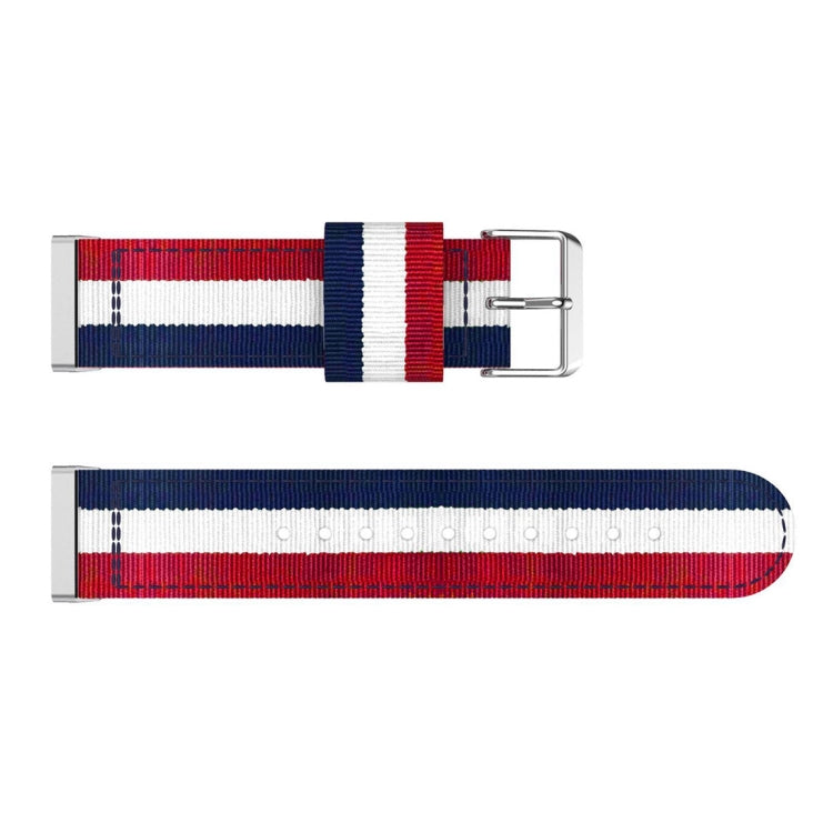 For Fitbit Versa 4 / Sense 2 Universal Stripe Nylon Watch Band